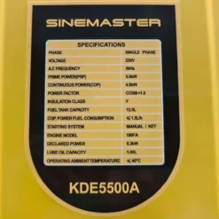 Aggregaatti Sinemaster KDE5500A 230V