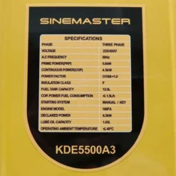 Aggregaatti Sinemaster KDE5500A3 400V