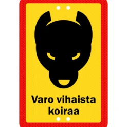 Alumiinikyltti Sekure 20 x 30 cm Varo vihaista koiraa