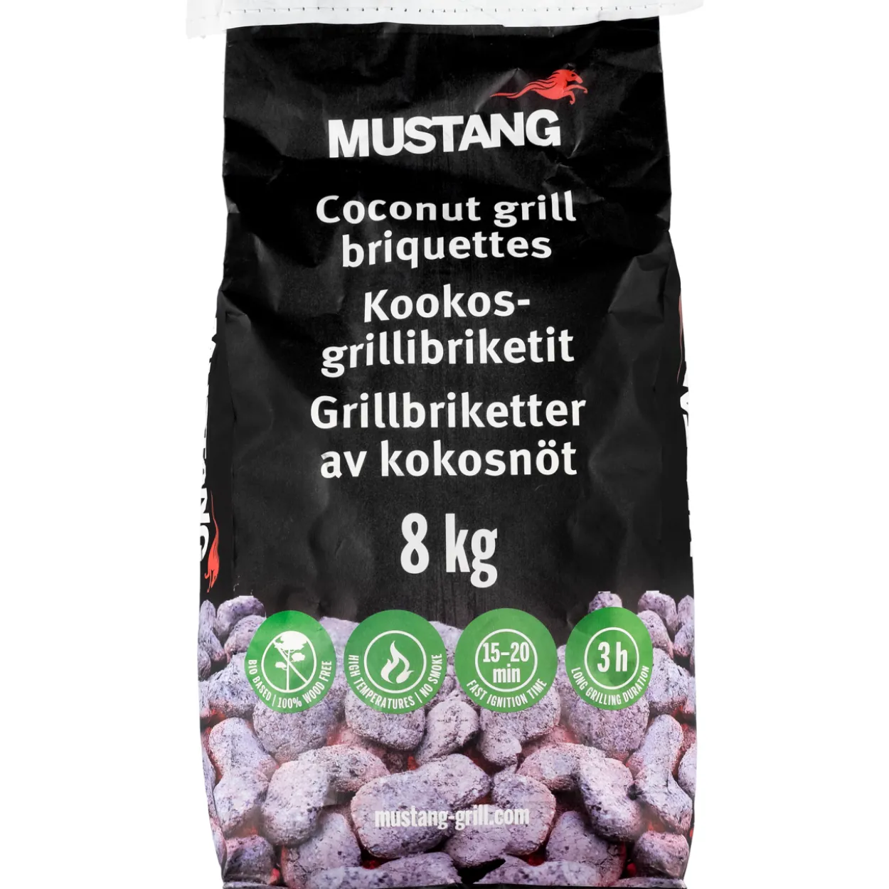 Grillibriketti Mustang Kookos 8 kg