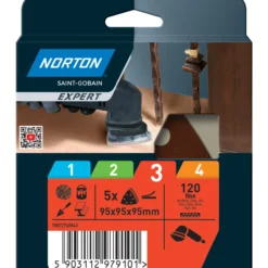 Hiomakolmio Norton Expert 95x95x95mm P120