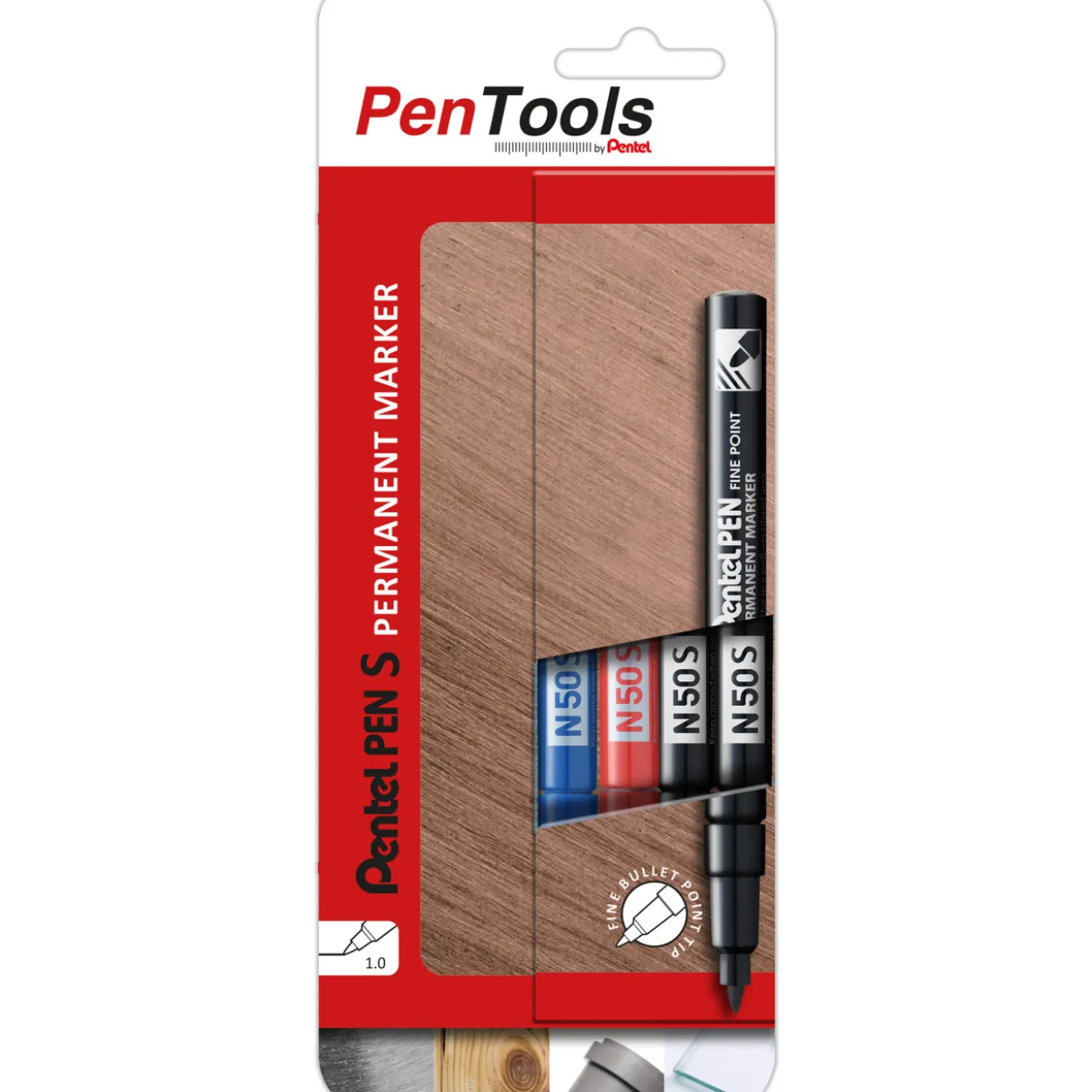 Huopakynä Pentel PenTools N50S 1 mm 4 kpl KP