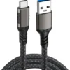 Kaapeli Mobia USB-A 3.1 - USB Type-C 60 W, 1 m