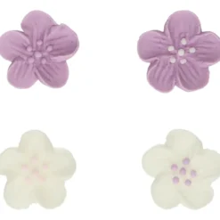 Kakkukoriste FunCakes 24 kpl kukkalajitelma violetti, syötävä