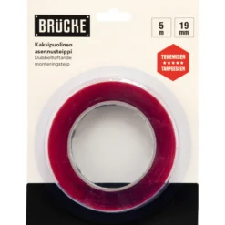 Kaksipuolinen asennusteippi 19 mm x 5 m
