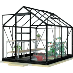 Kasvihuone Lykke Glass 5m2, musta