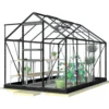 Kasvihuone Lykke Glass 6,2m2, musta