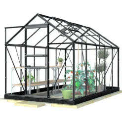 Kasvihuone Lykke Hybrid 6,2m2, musta