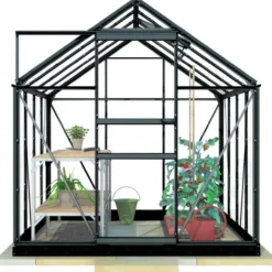 Kasvihuone Lykke Hybrid 5m2, musta