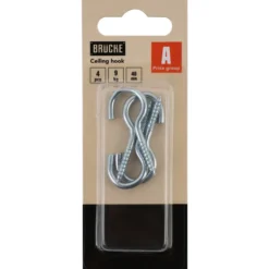 Kattokoukku Brücke 40 mm sinkitty 4 kpl