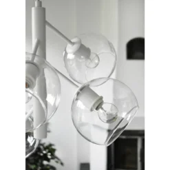 Kattovalaisin Aneta Lighting Atom 5-osainen, valkoinen/kirkas