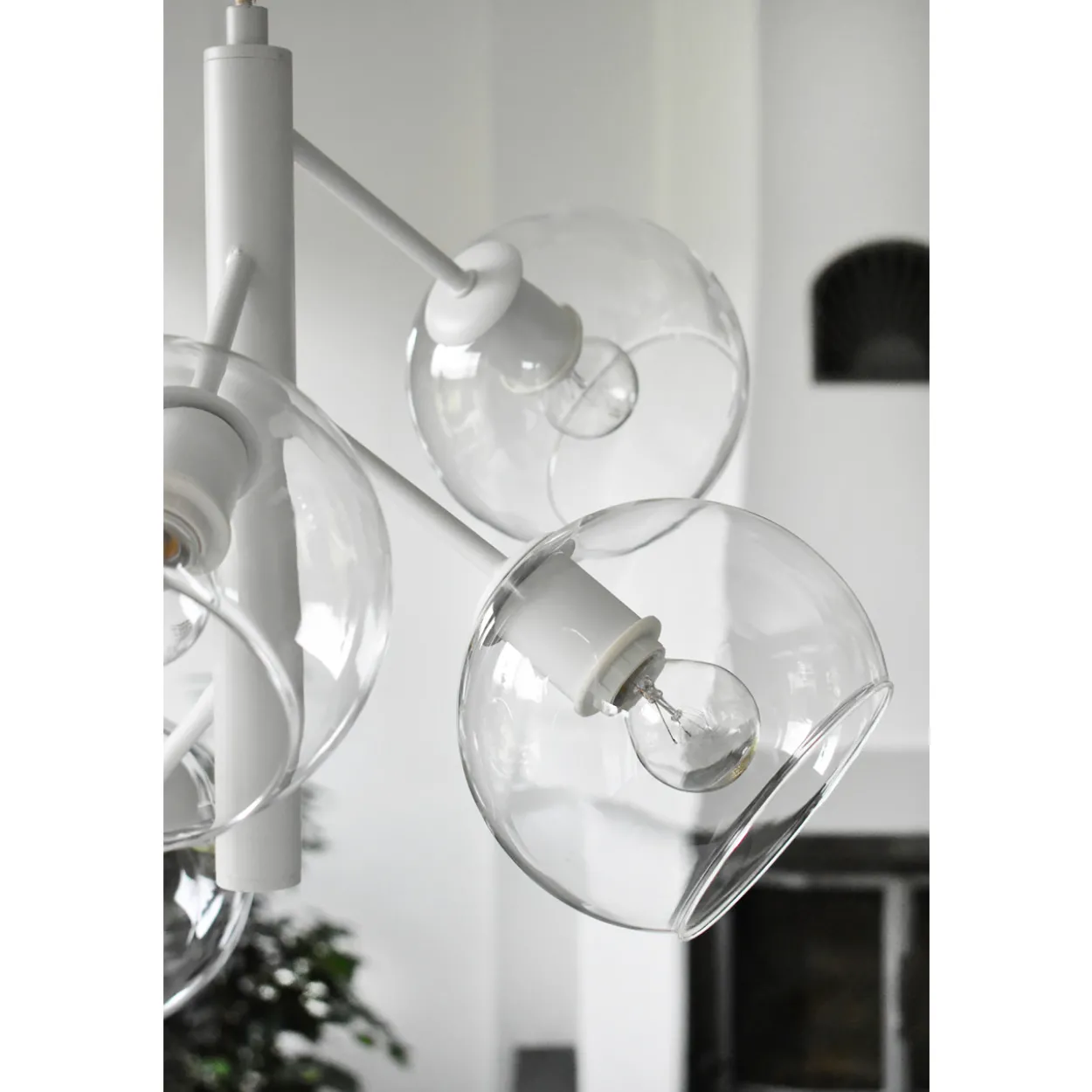 Kattovalaisin Aneta Lighting Atom 5-osainen, valkoinen/kirkas