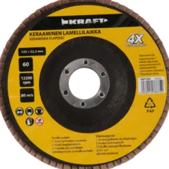 Keraaminen lamellilaikka 125 mm 60