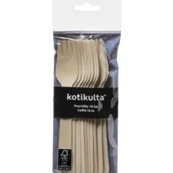 Kertakäyttöhaarukka Kotikulta 16 cm 10 kpl puinen