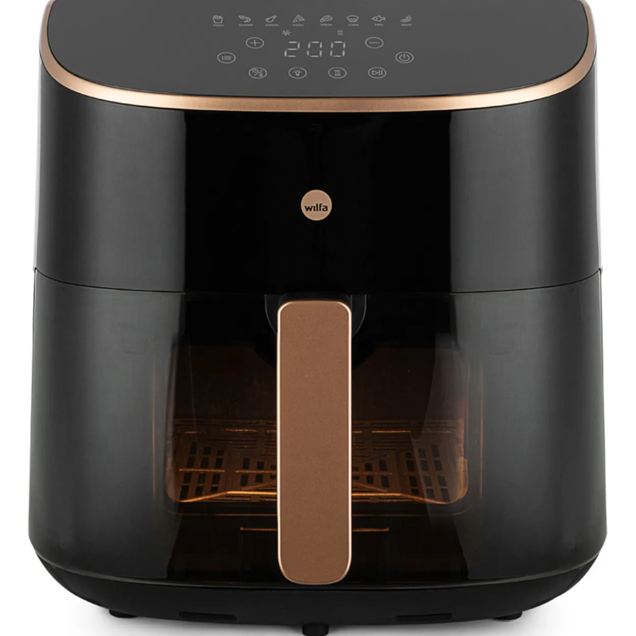 Kiertoilmakypsennin Wilfa Airfryer AFD-80SPLIT musta/ruusukulta