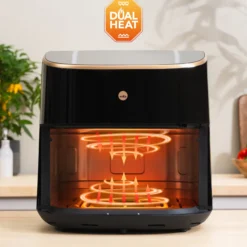 Kiertoilmakypsennin Wilfa Airfryer AFD-80SPLIT musta/ruusukulta