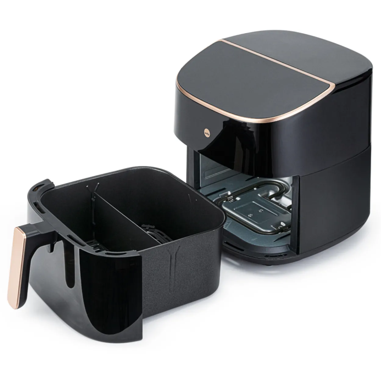 Kiertoilmakypsennin Wilfa Airfryer AFD-80SPLIT musta/ruusukulta