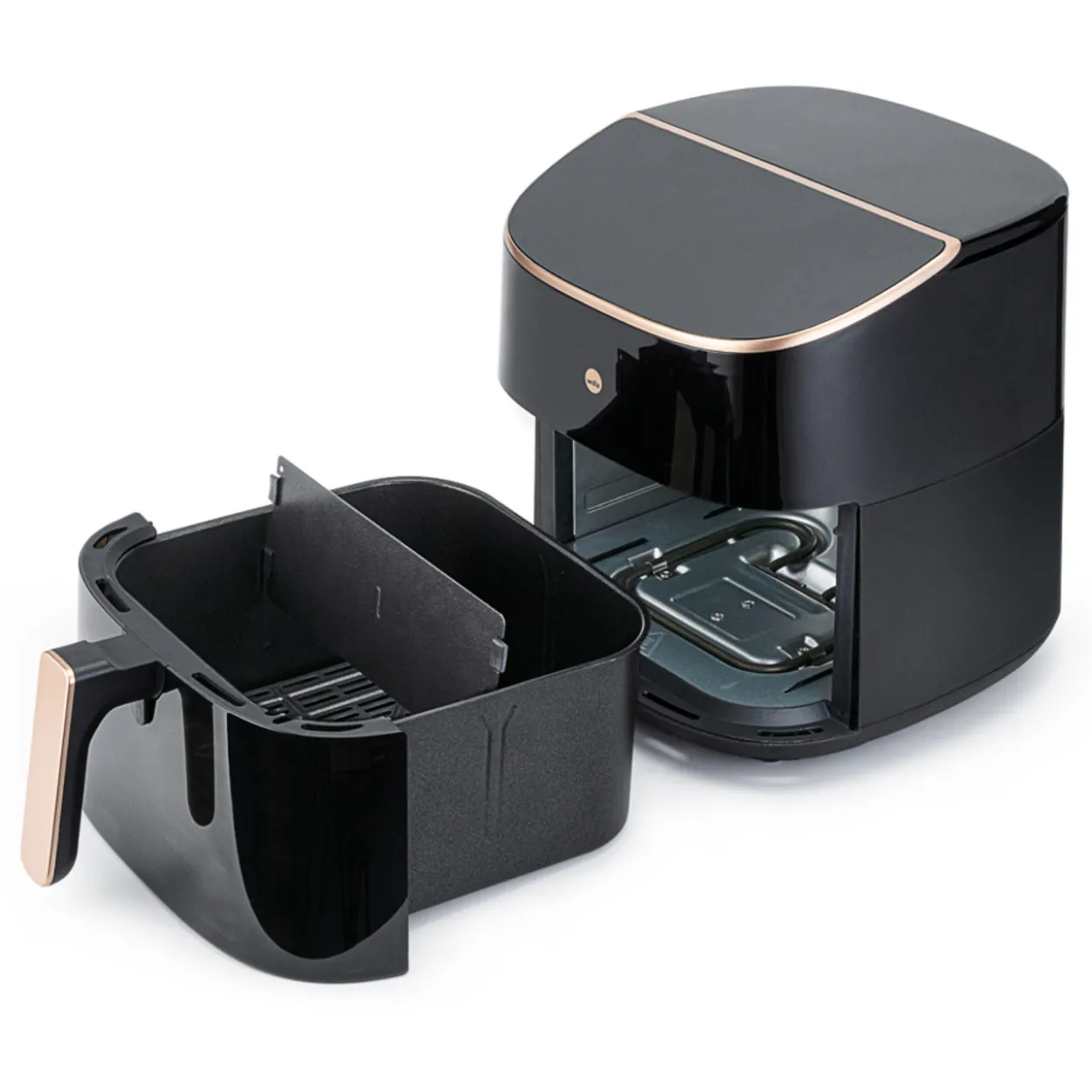 Kiertoilmakypsennin Wilfa Airfryer AFD-80SPLIT musta/ruusukulta