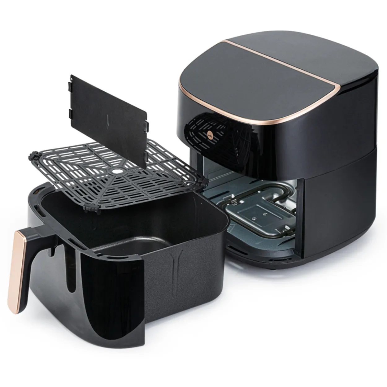 Kiertoilmakypsennin Wilfa Airfryer AFD-80SPLIT musta/ruusukulta