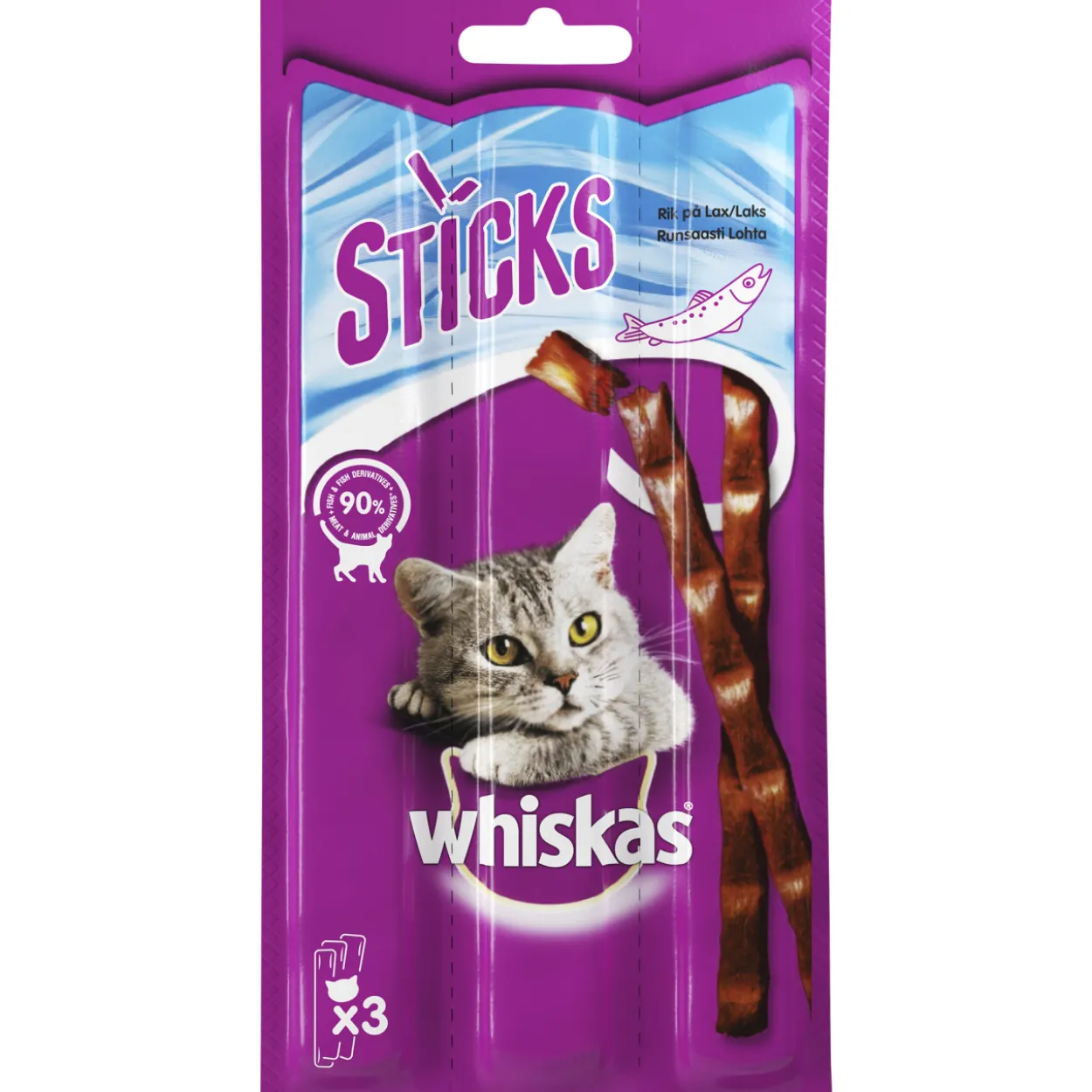 Kissanherkku 3 x 6 g Sticks lohi