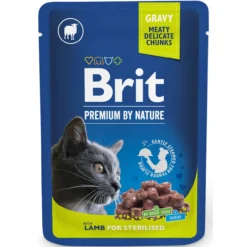 Kissanruoka Brit Premium 100 g lammasta kastikkeessa steriloiduille kissoille