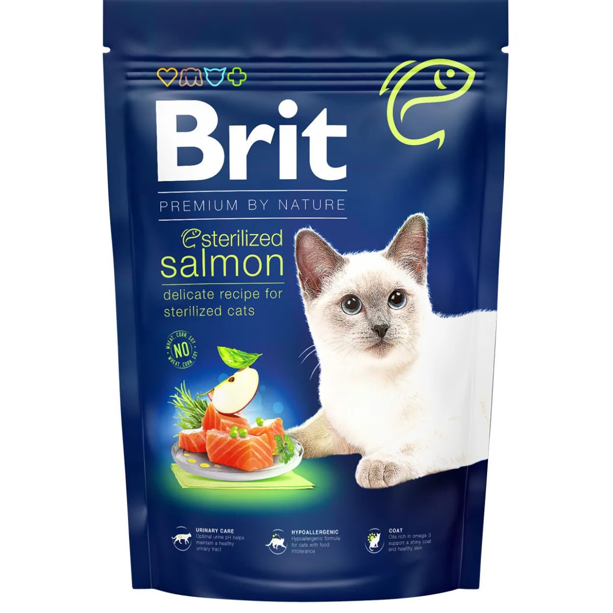 Kissanruoka Brit Premium 1,5 kg lohta steriloiduille kissoille