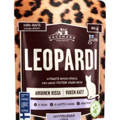 Kissanruoka Dagsmark 80 g Leopardi kana-nauta hyytelössä