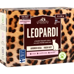Kissanruoka Dagsmark 8 x 80 g Leopardi Kana-nauta kastikkeessa