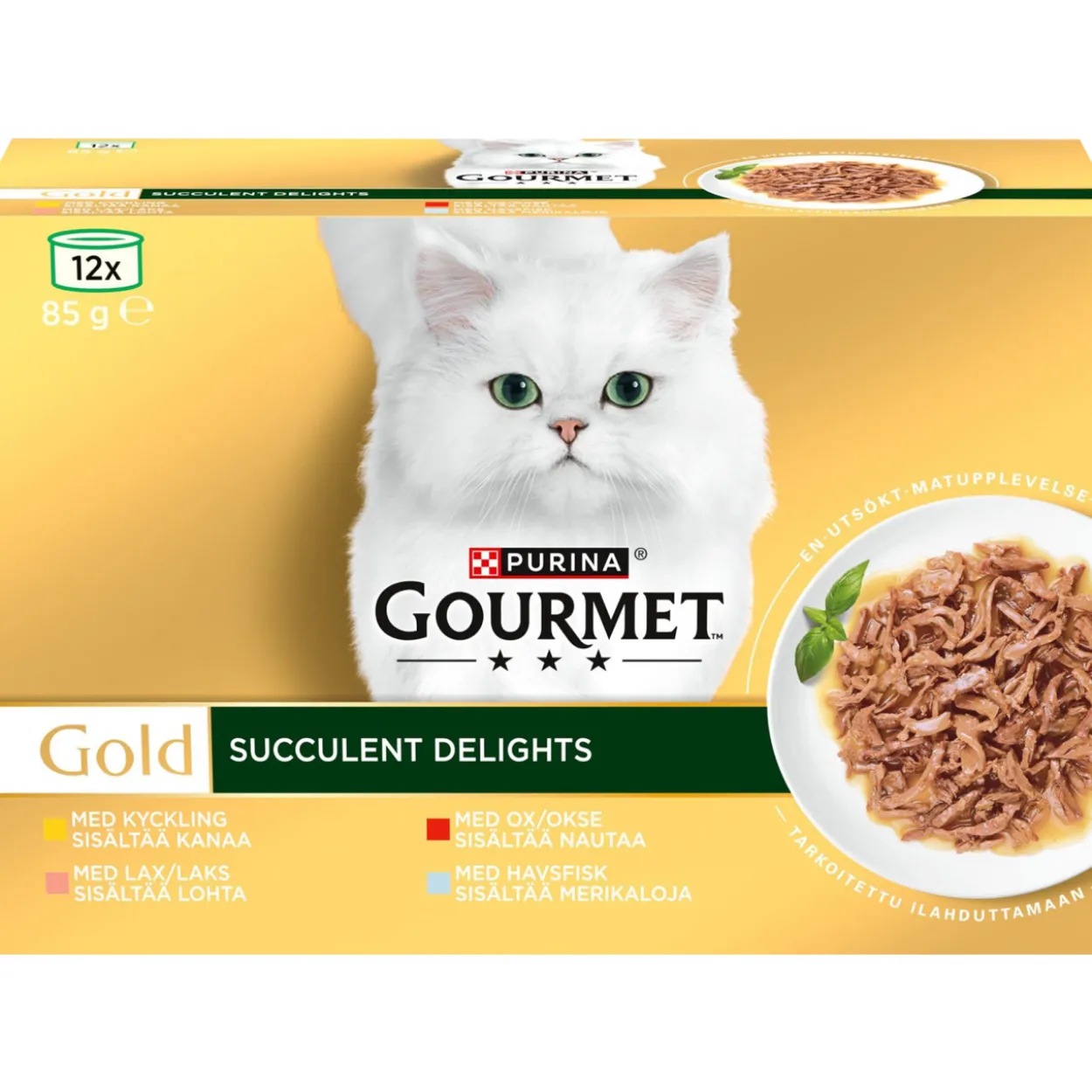 Kissanruoka Gourmet 12 x 85 g Gold Succulent Delights lajitelma