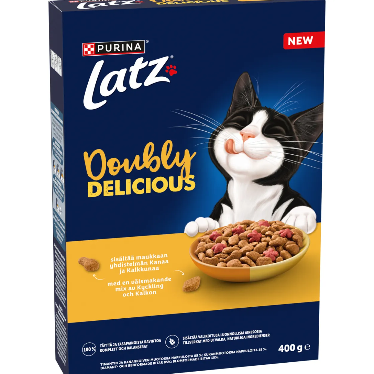 Kissanruoka Latz 400 g Doubly Delicious kanaa ja kalkkunaa