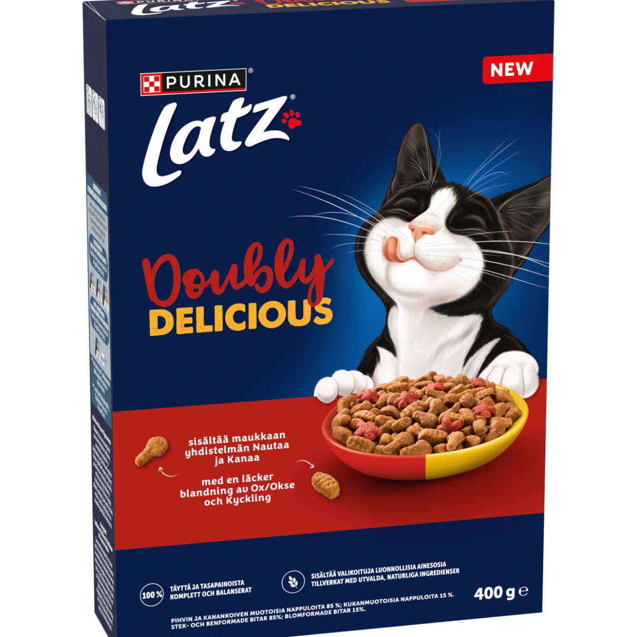 Kissanruoka Latz 400 g Doubly Delicious nautaa ja kanaa