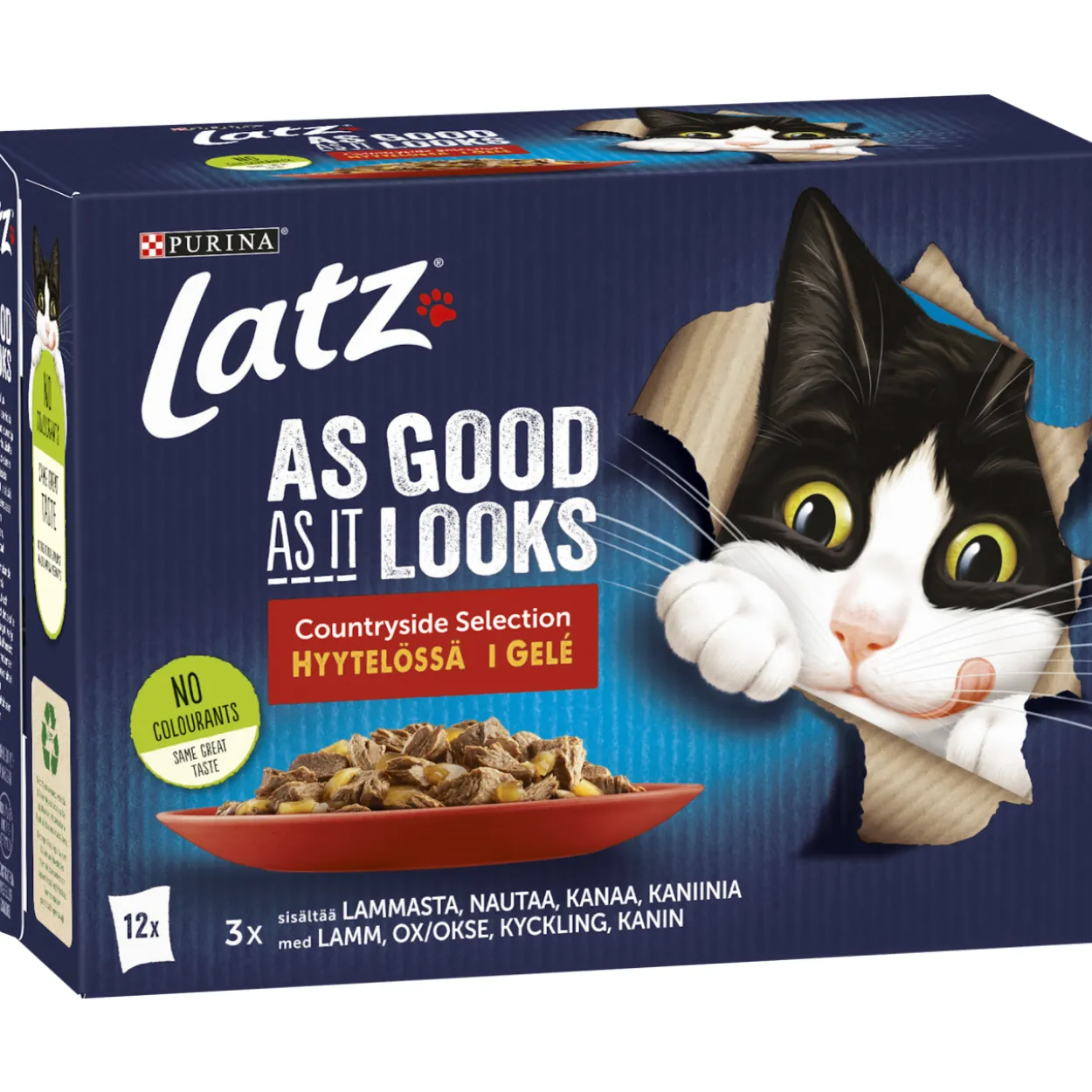 Kissanruoka Latz 12 x 85 g AGAIL Countryside lajitelma hyytelössä