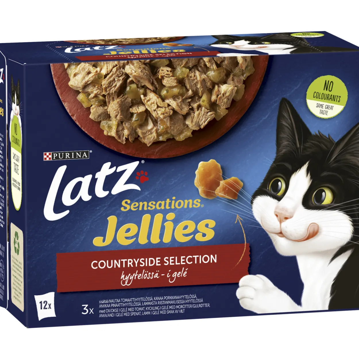 Kissanruoka Latz 12 x 85 g Sensations Jellies Countryside lajitelma hyytelössä