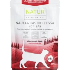Kissanruoka NATUR PREMIUM PET 85 g nautaa kastikkeessa