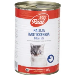 Kissanruoka Real Cat 415 g paloja kastikkeessa
