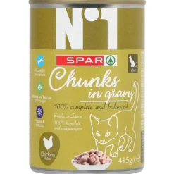 Kissanruoka SPAR 415 g kana kastikkeessa