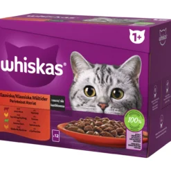 Kissanruoka Whiskas 12 x 85 g 1+ Perinteiset ateriat kastikkeessa