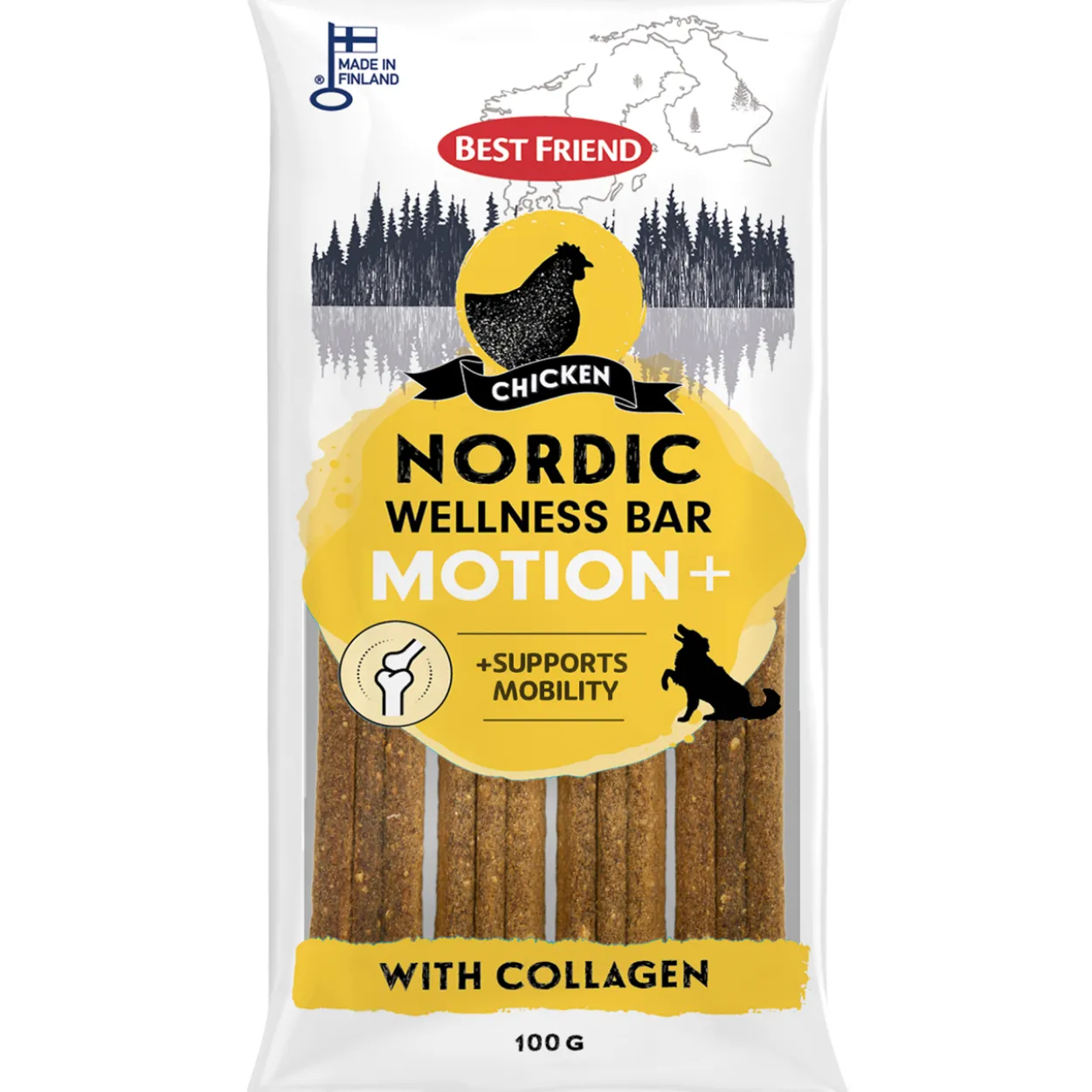 Koiran herkku Best Friend 100 g Nordic Wellness Bar Motion+kana