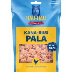 Koiran herkku Hau-Hau Champion 100 g kana-riisipala