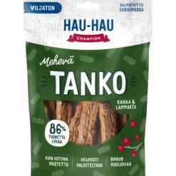 Koiran herkku Hau-Hau 140 g Mehevä Tanko kanaa & lammasta