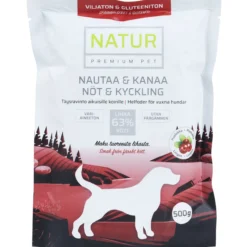 Koiranruoka-ateria Natur Premium Pet 500 g kana-nauta