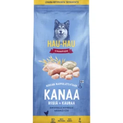 Koiranruoka Hau-Hau Champion 2 kg Kanaa, riisiä & kauraa