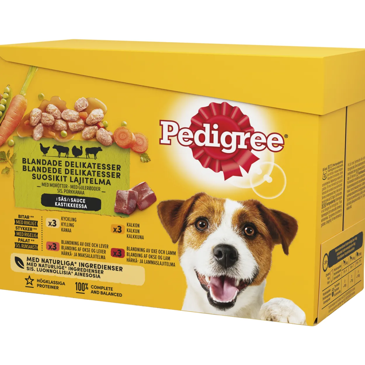 Koiranruoka Pedigree 12 x 100 g Adult kastikelajitelma