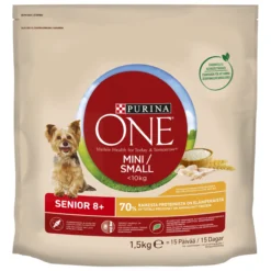 Koiranruoka Purina One 1,5 kg Small Dog Senior kana-riisi