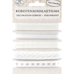 Koristenauha kimalle valk lajitelma