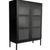Korkea lasiovikaappi Tenstar 80 x 40 x 120 cm Siera musta