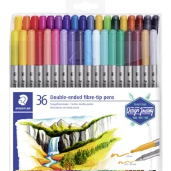 Kuitukärkikynä Staedtler 36 kpl kaksipäinen