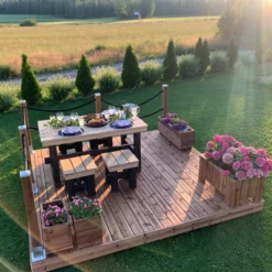 Kukkalaatikko 100 x 29 x 37 cm ruskea Patio Terassit