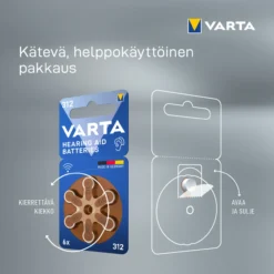 Kuulokojeparisto Varta 312 6 kpl