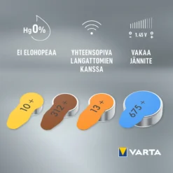 Kuulokojeparisto Varta 312 6 kpl